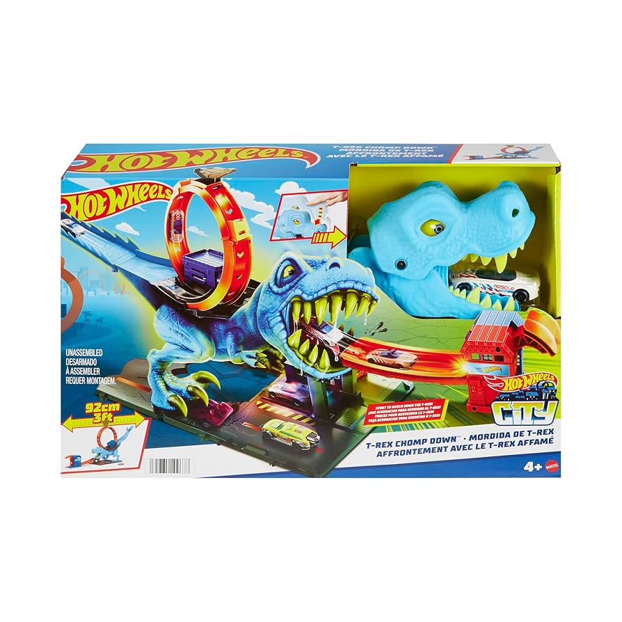 Hot Wheels 恐竜トラックセット Amazon.com: Hot Wheels City Track Set with 1 Toy Car, Race